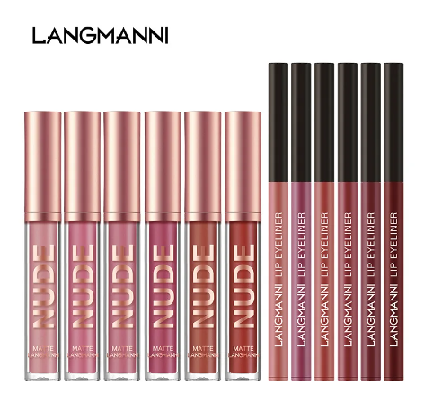 12 pcs Matte Liquid Lipstick And Lip Liner Pens Makeup Set