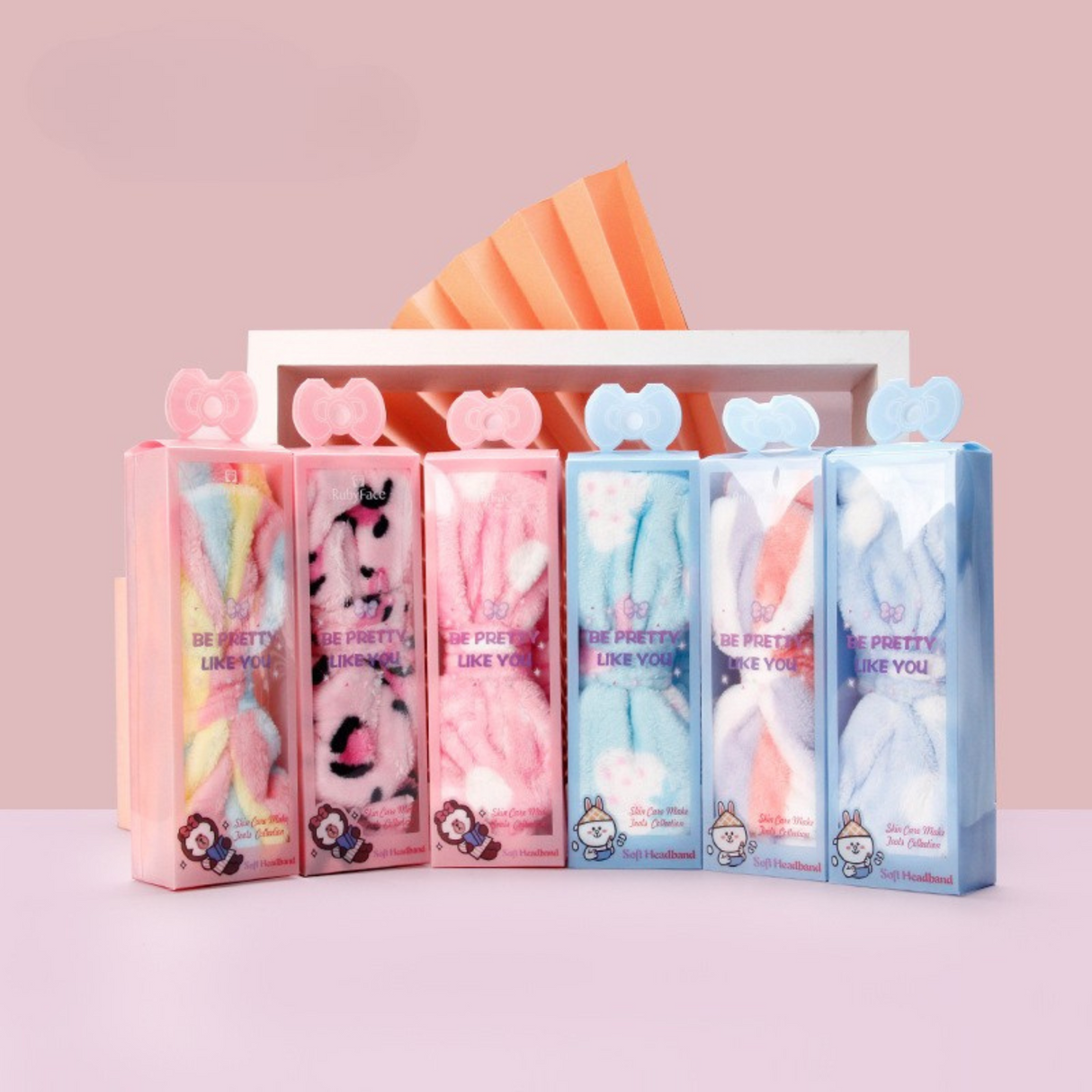 Soft Headband Coral Fleece Bow End Hair Tie