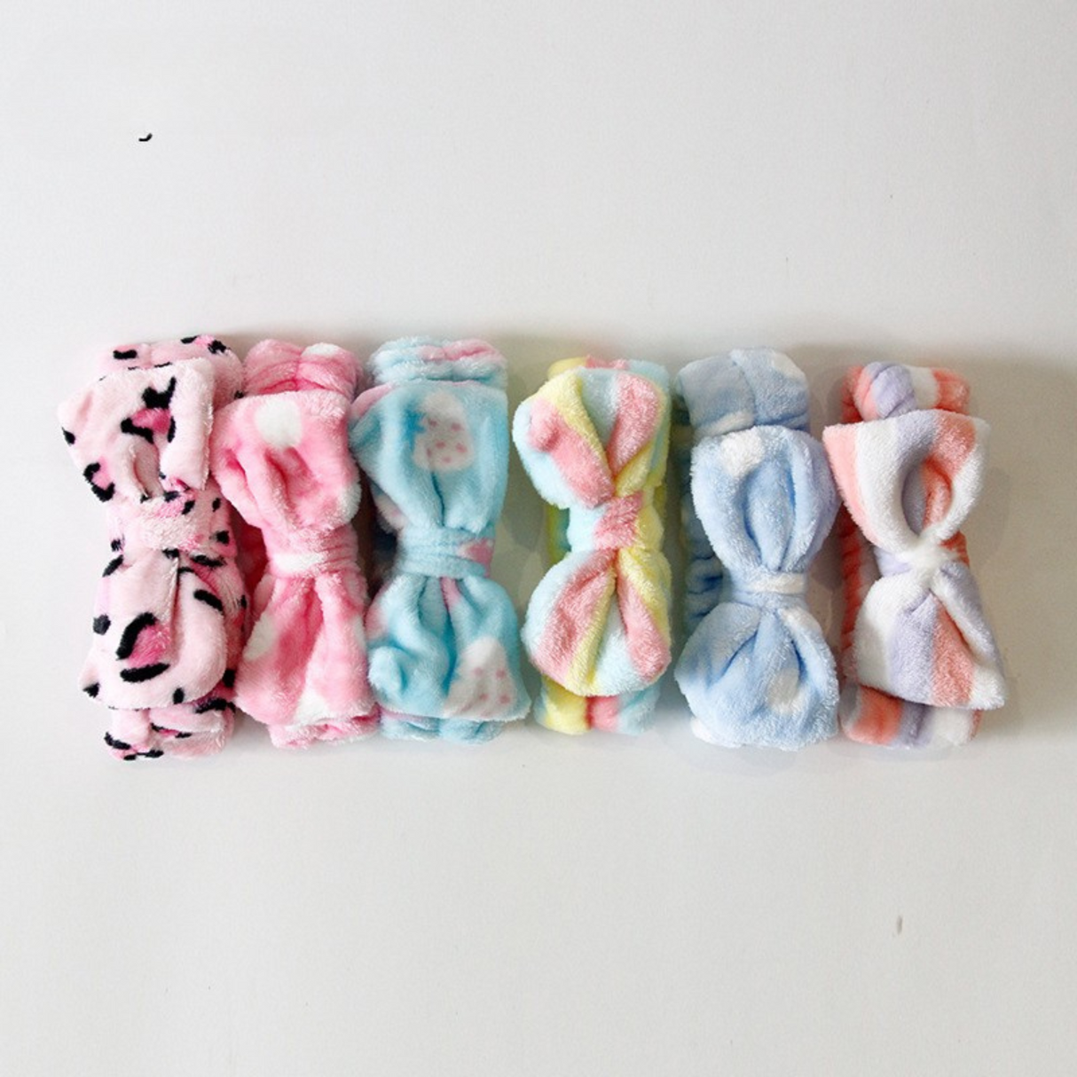 Soft Headband Coral Fleece Bow End Hair Tie