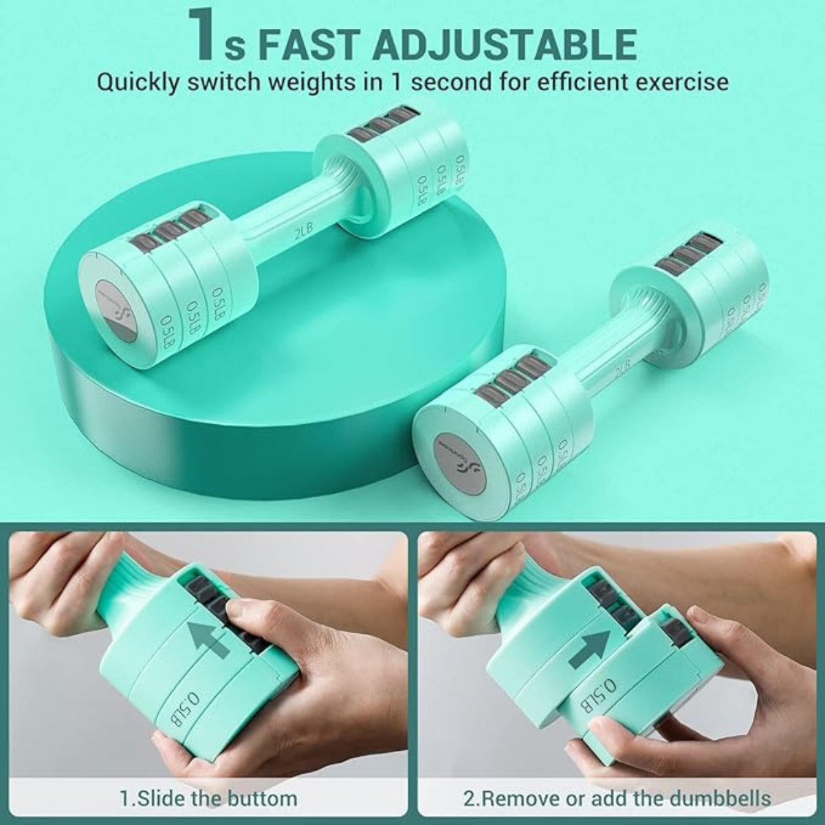 Sportneer Adjustable Dumbbells Hand Weights Set