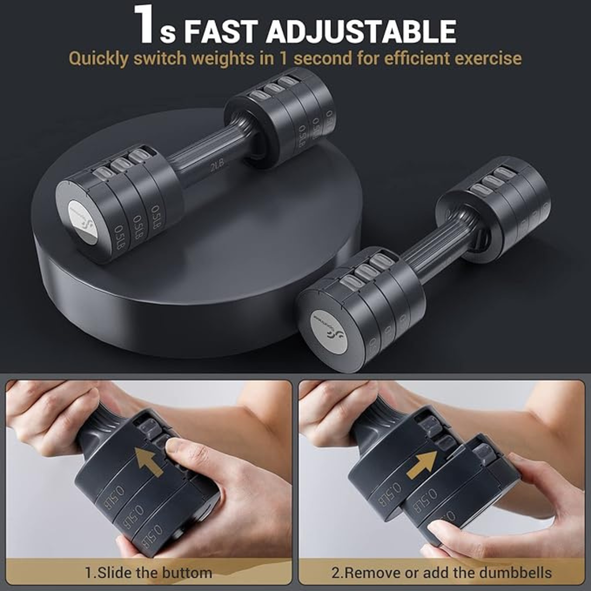 Sportneer Adjustable Dumbbells Hand Weights Set