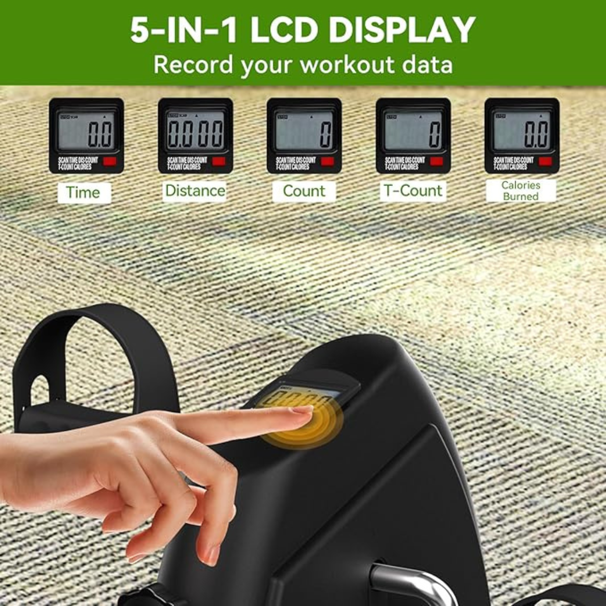 Sportneer Under Desk Mini Bike Pedal Exerciser with LCD Display