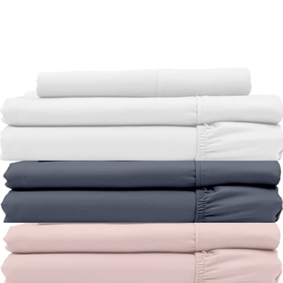 Cozcot 100% Cotton Sheet Set 3/4 Piece. Set 450 Thread Count Sateen Weave