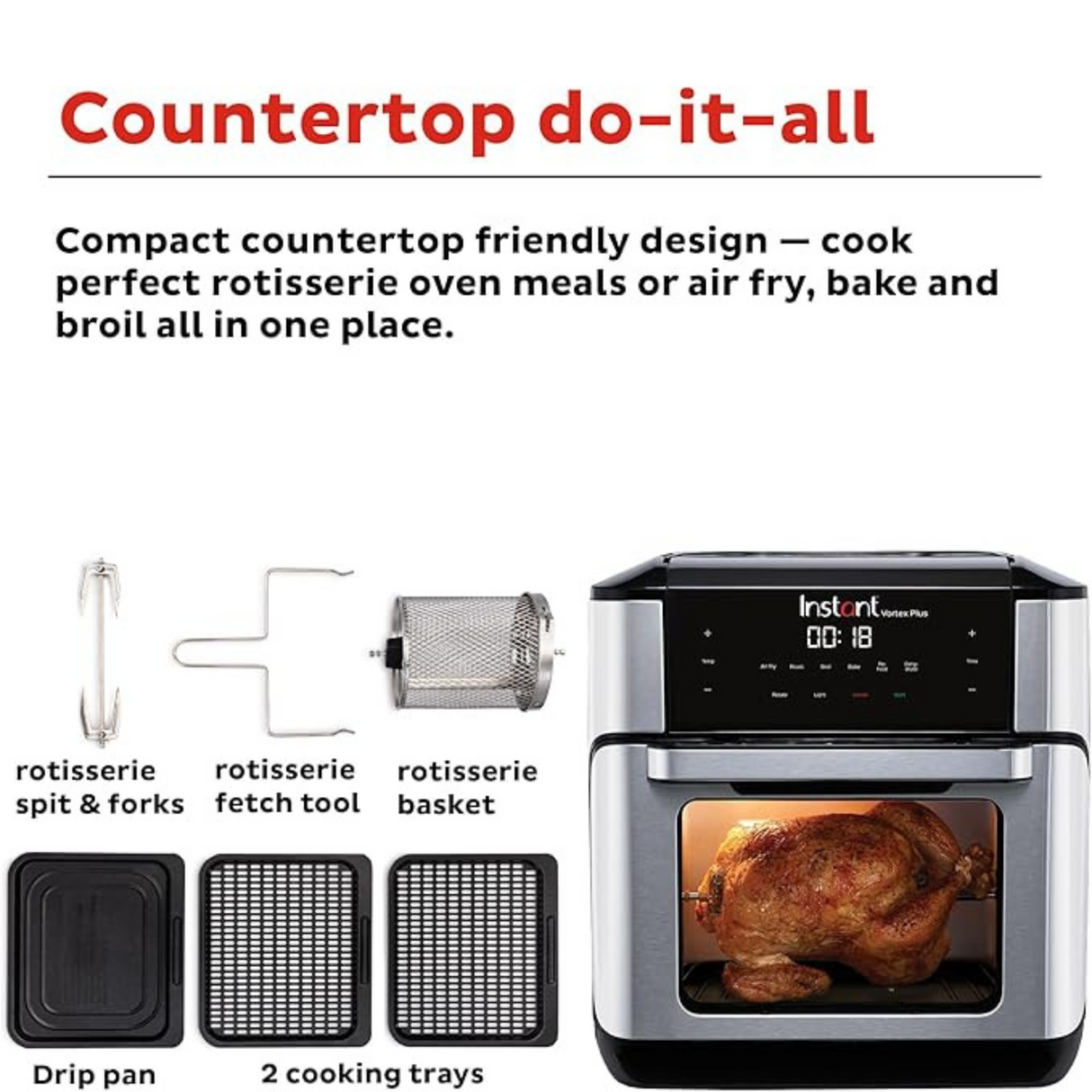 Instant Vortex Plus 7-in-1 Multi-Use Air Fryer Oven 10QT