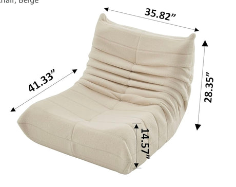 Lambswool Firesido chair  Lazy Floor Sofa Couch Modern Style