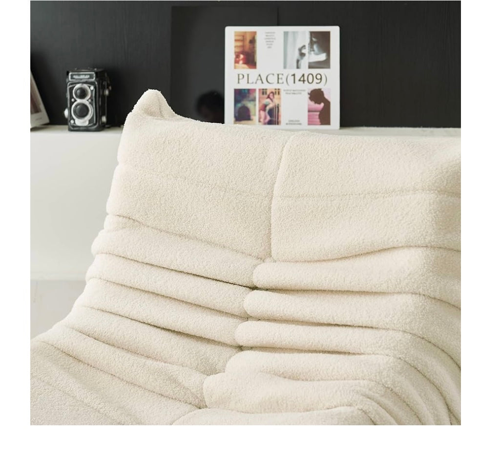 Lambswool Firesido chair  Lazy Floor Sofa Couch Modern Style