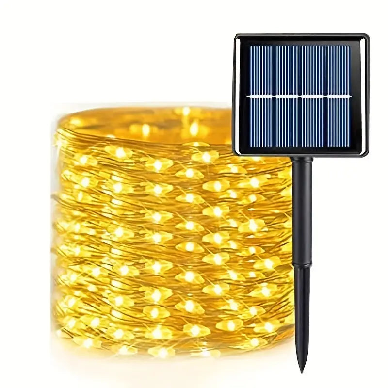 150 LED Solar Copper Wire Outdoor String Light
