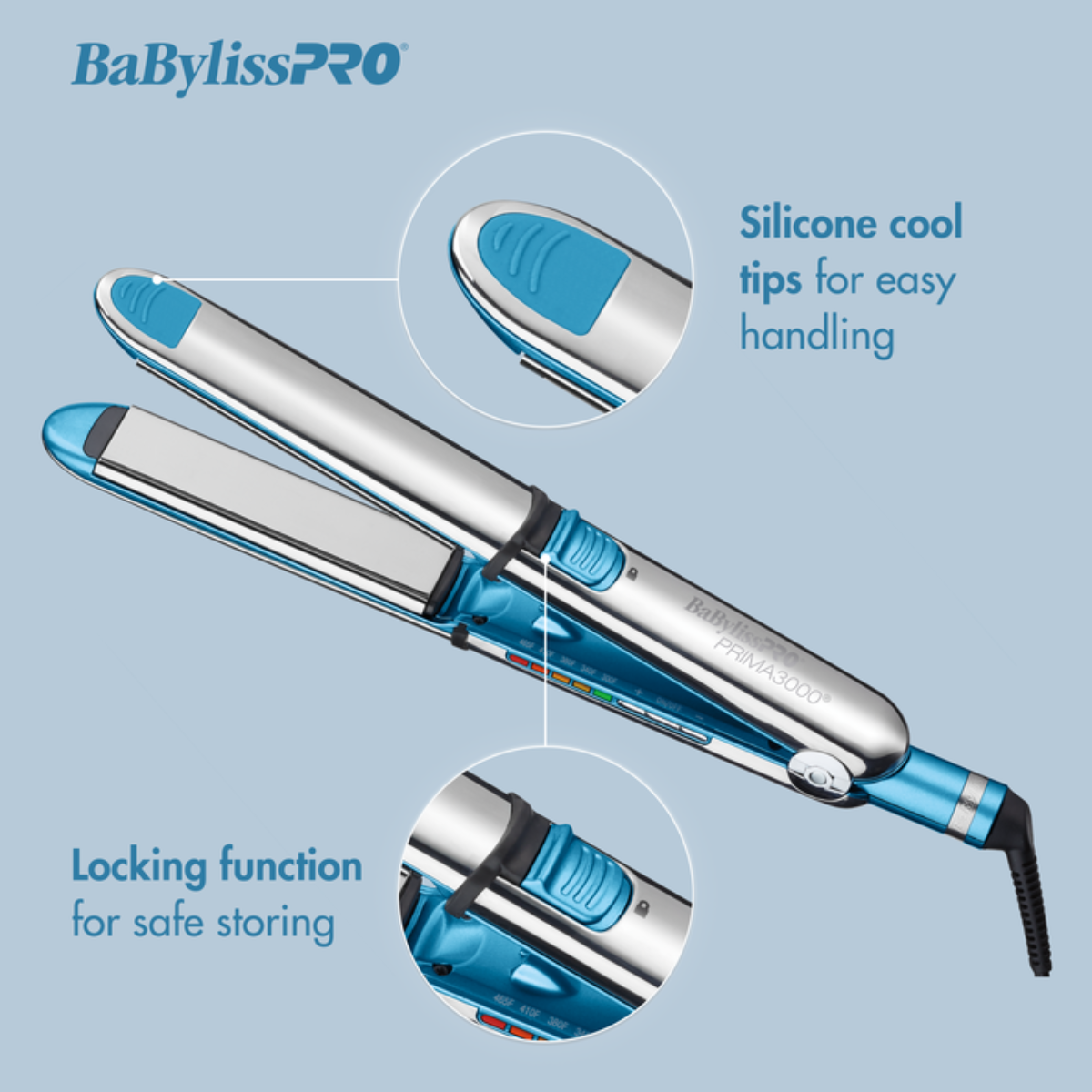 BabylissPRO Nano Titanium Prima 3000 Ionic Styling Iron