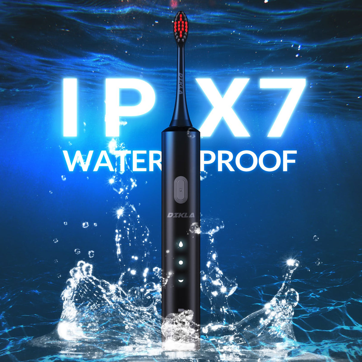 Sonic Electric Vibrating Toothbrush with Smart Timer for Adults, Black