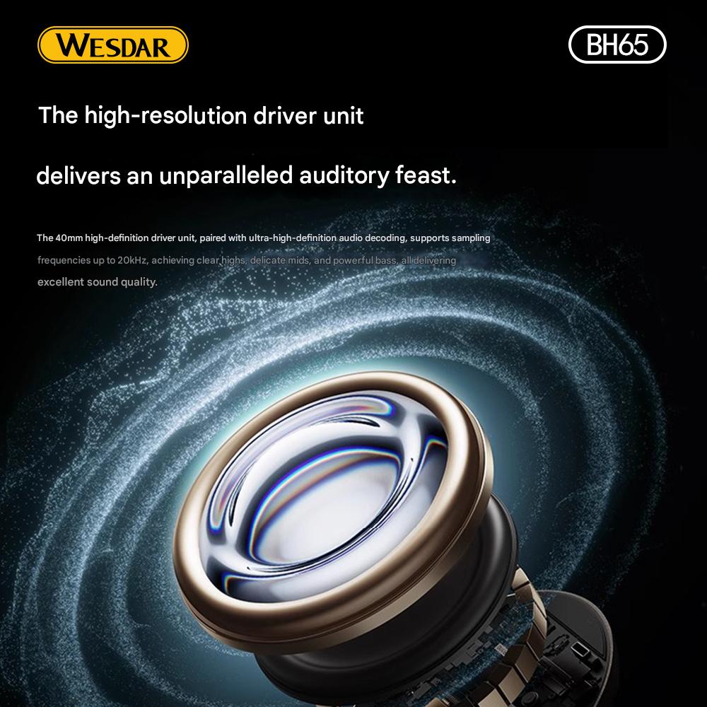 Wesdar BH65 Headphone BT5.3 Hi-Fi Sound Efects