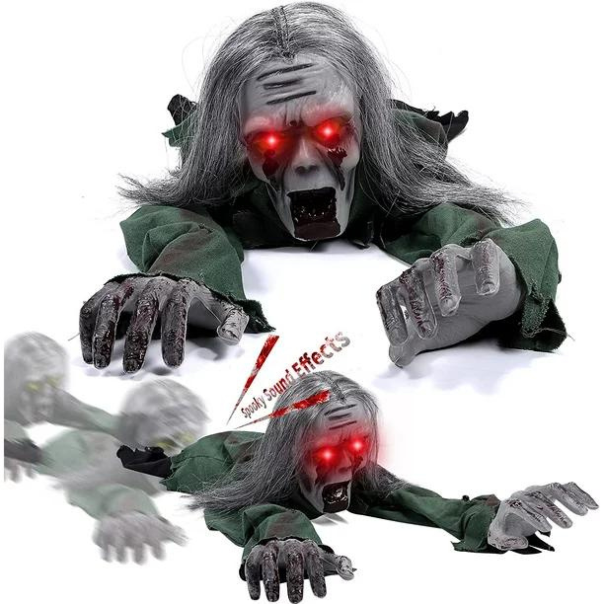 Halloween Crawling Ghost with Horror Sound and Glowing Eyes