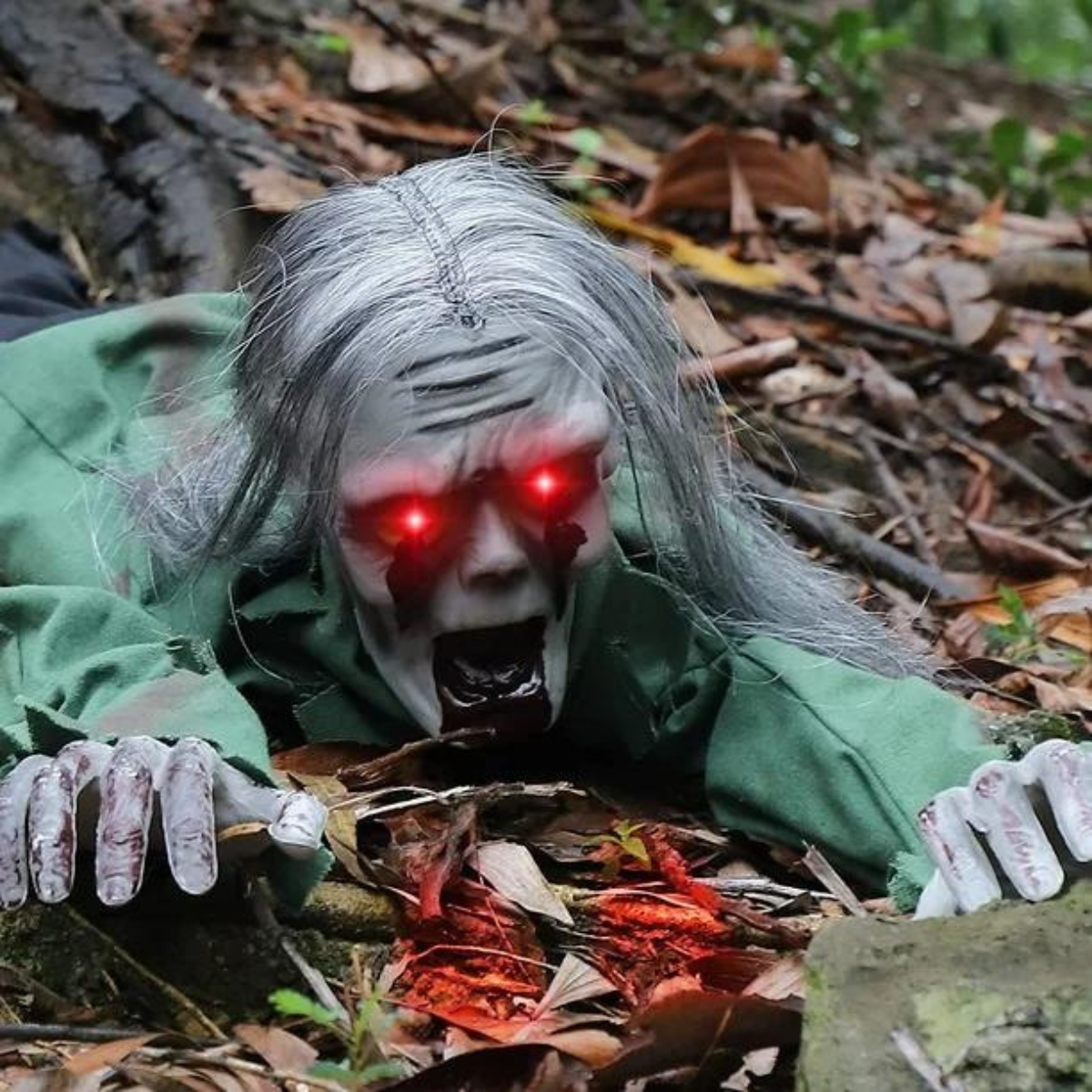 Halloween Crawling Ghost with Horror Sound and Glowing Eyes