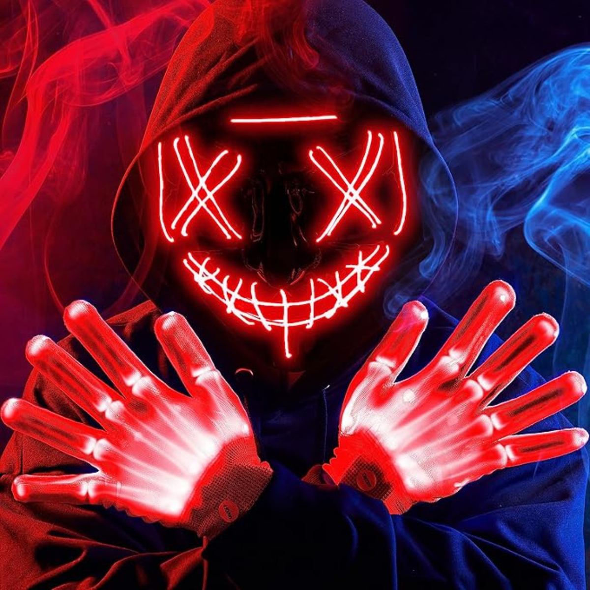 Halloween Led Light Up Glow in The Dark Mask