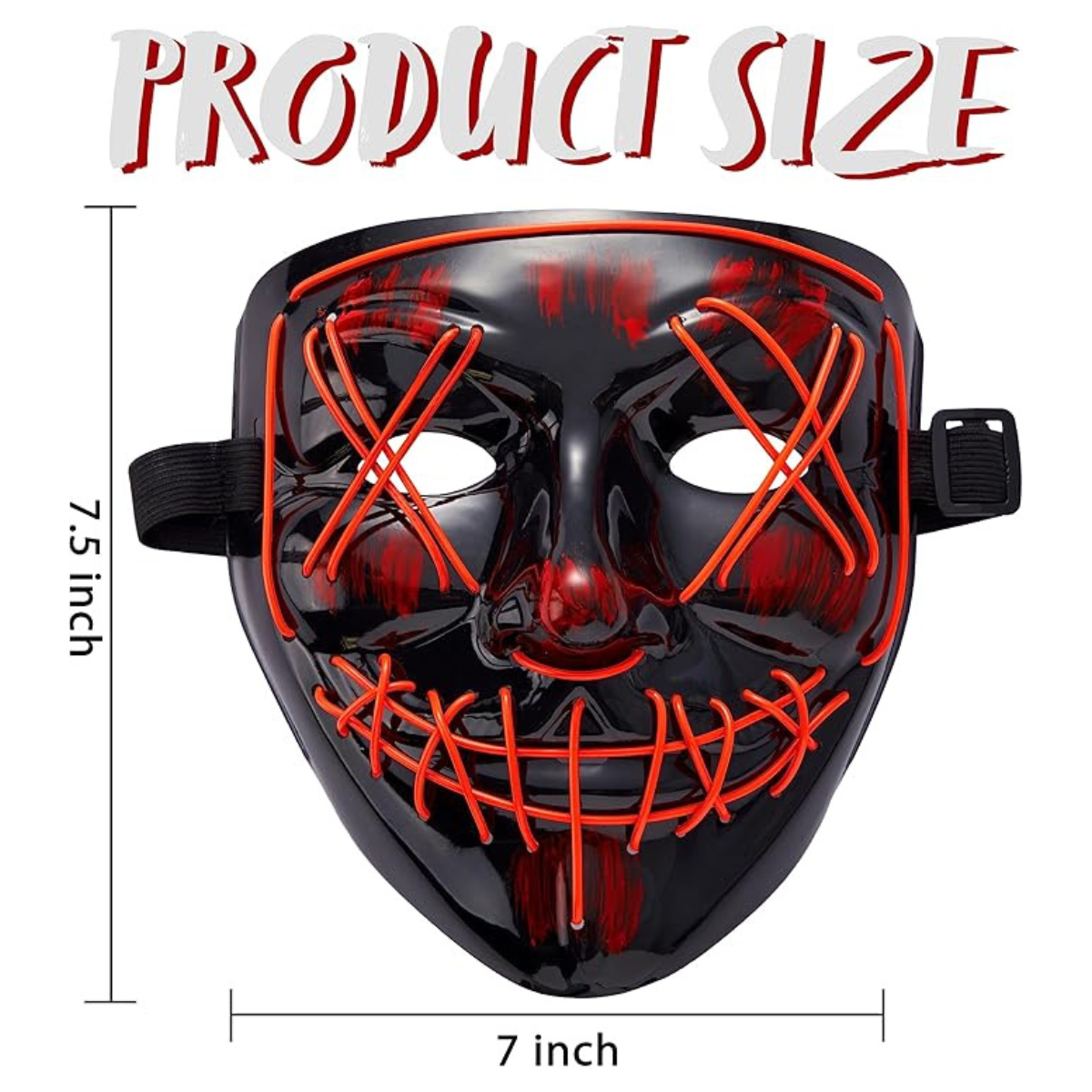 Halloween Led Light Up Glow in The Dark Mask