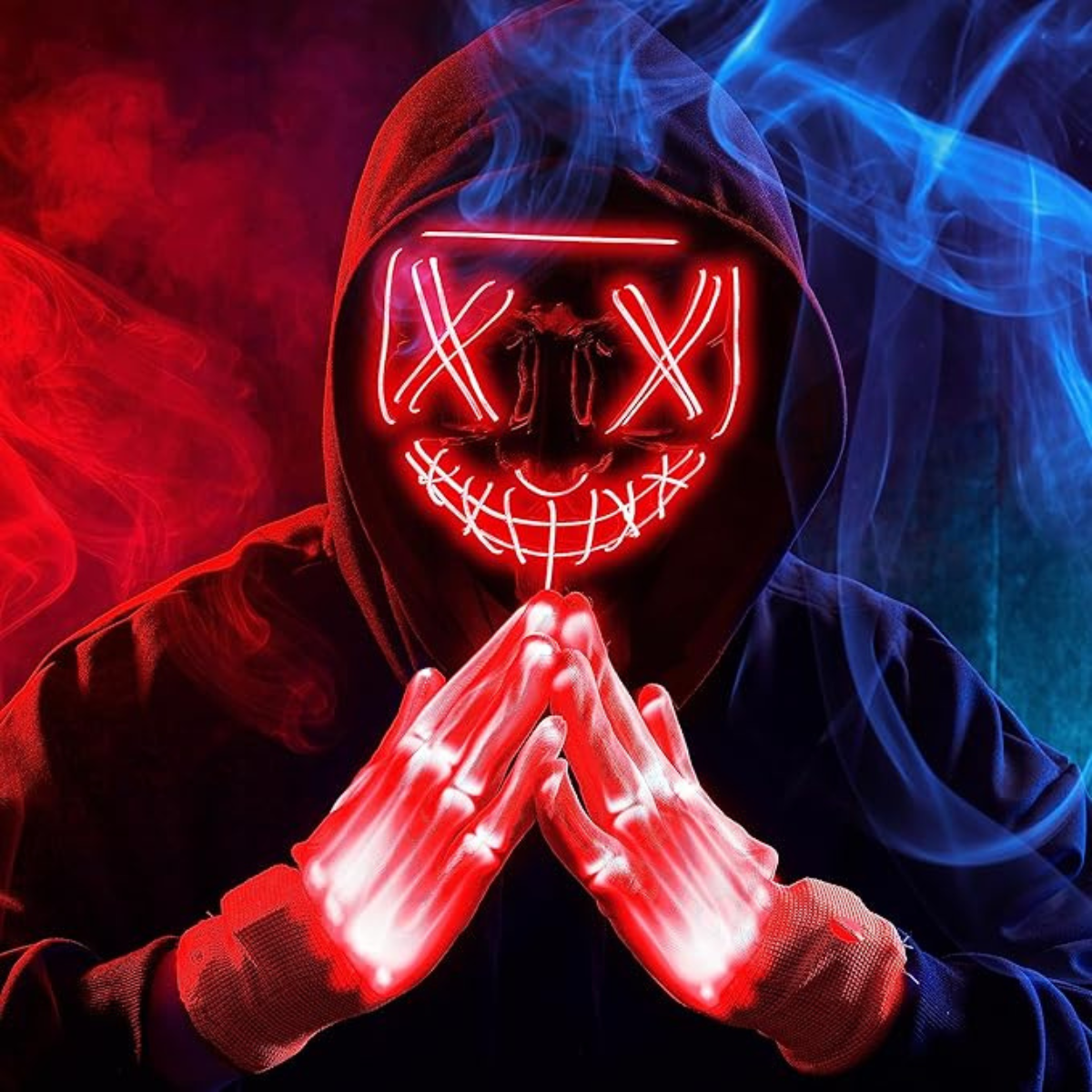 Halloween Led Light Up Glow in The Dark Mask