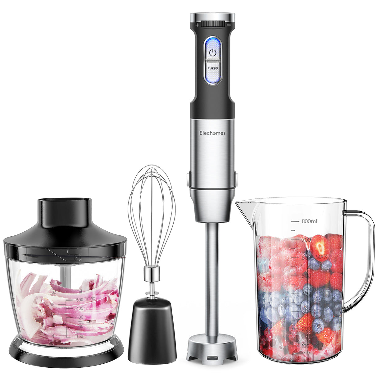 Elechomes 4 in 1 Multi Use Hand Blender Model HB106 (OPEN Box Condition)