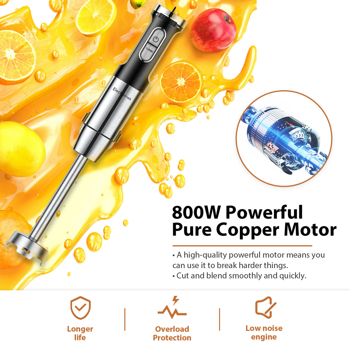 Elechomes 4 in 1 Multi Use Hand Blender Model HB106 (OPEN Box Condition)