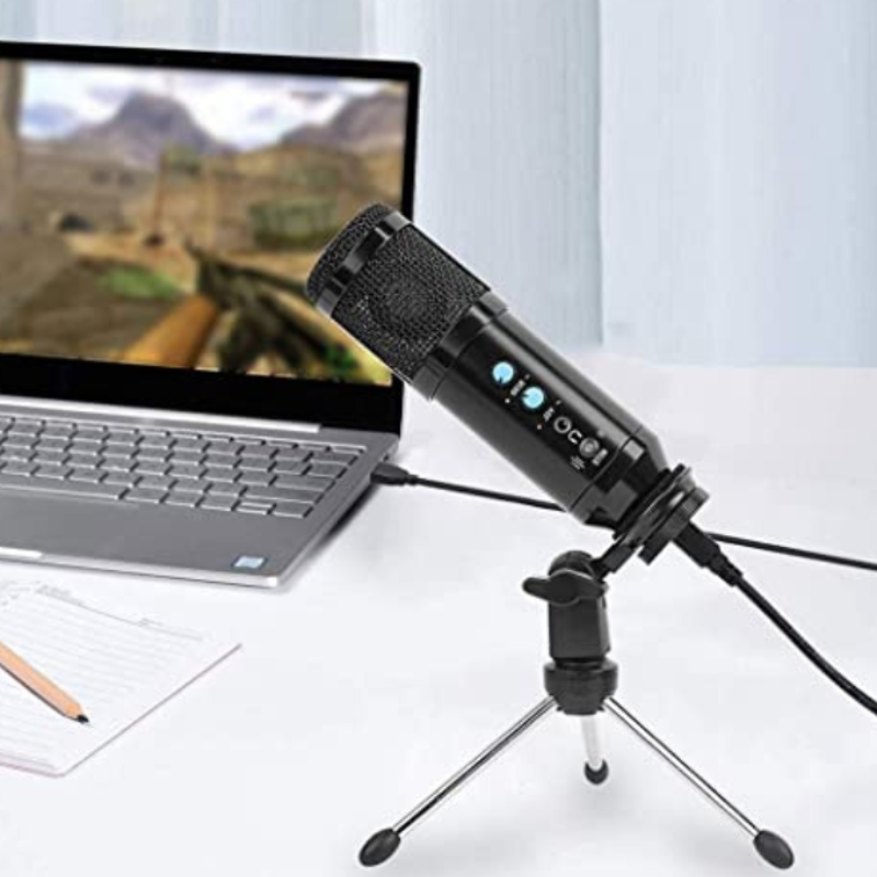 Castries Professional Plug & Play Studio Microphone, USB - Condenser Mic Kit with Tripod Stand