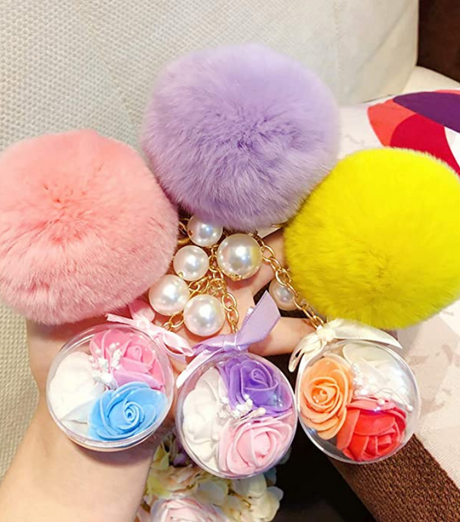 Fluffy Pom Pom Balls- Soft Pom Pom Faux Fur - Christmas Theme - 20pcs