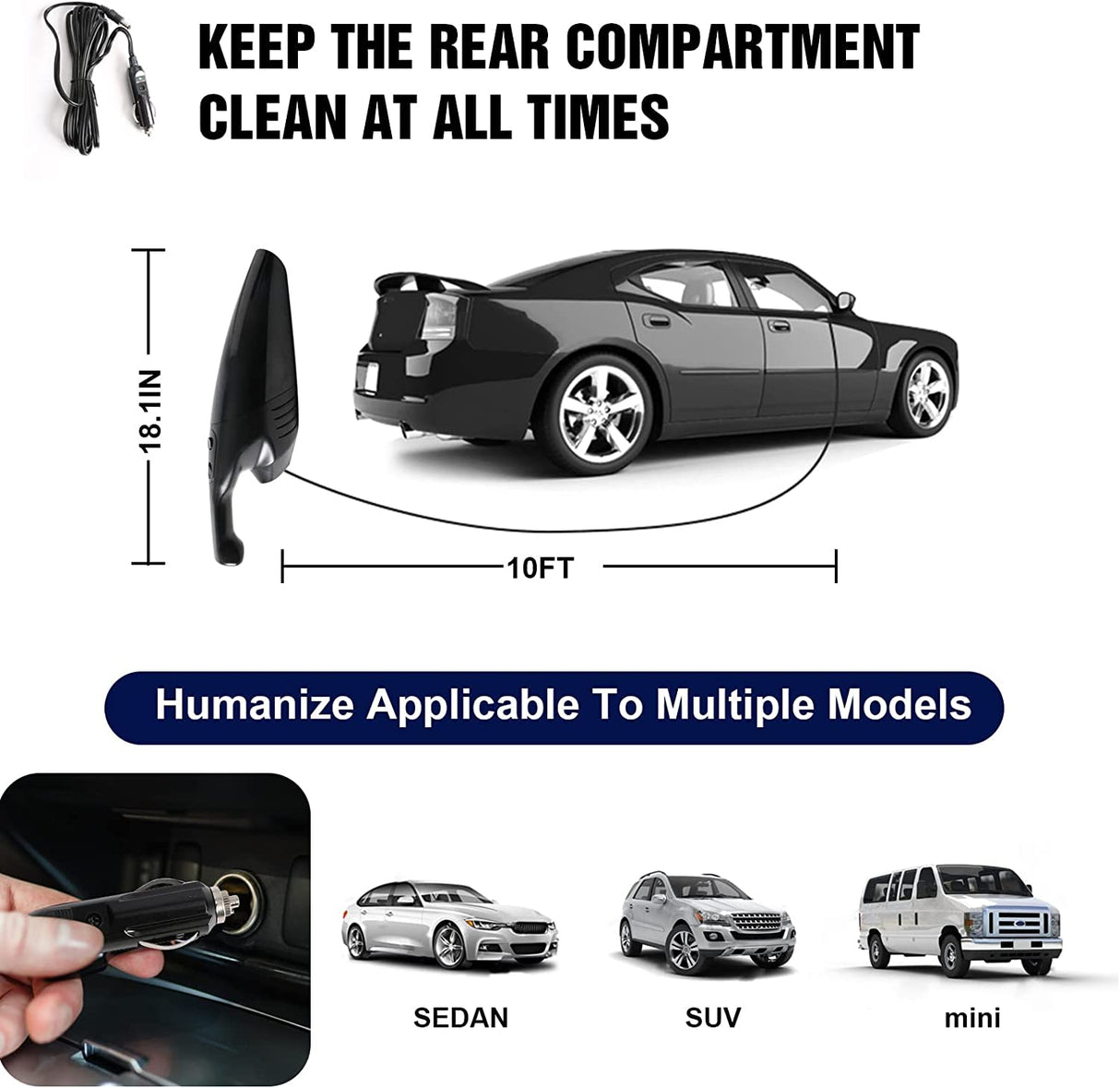 Portable Handheld Corded Car Vacuum