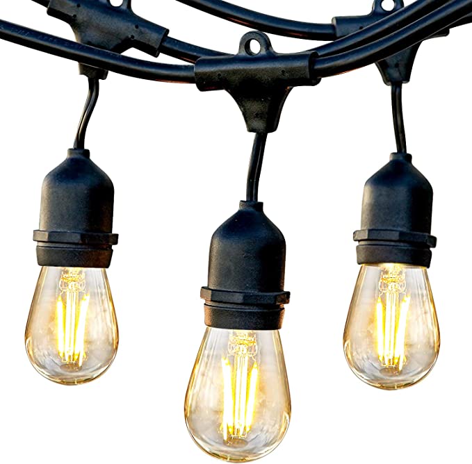 24 Ft Commercial Grade Outdoor Waterproof Heavy Duty LED String Lights