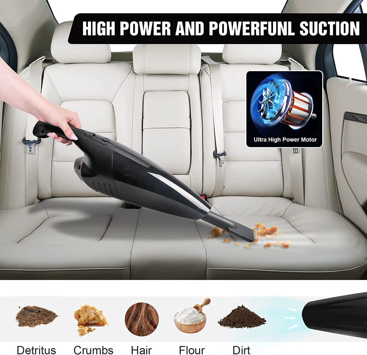 Portable Handheld Corded Car Vacuum