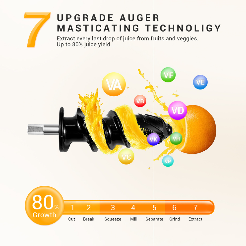 Elechomes Slow Masticating Cold Press Juicer SJE-070 (Open Box Condition)