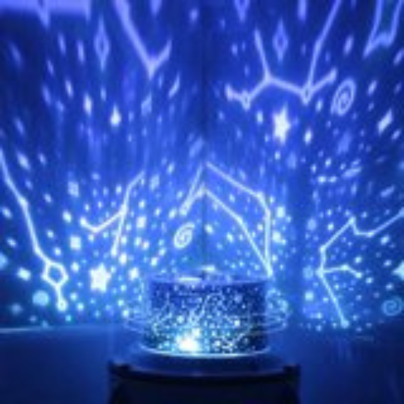 Small Pink Rocket Projection Lamp Dream Starry Sky USB Charging Night Light