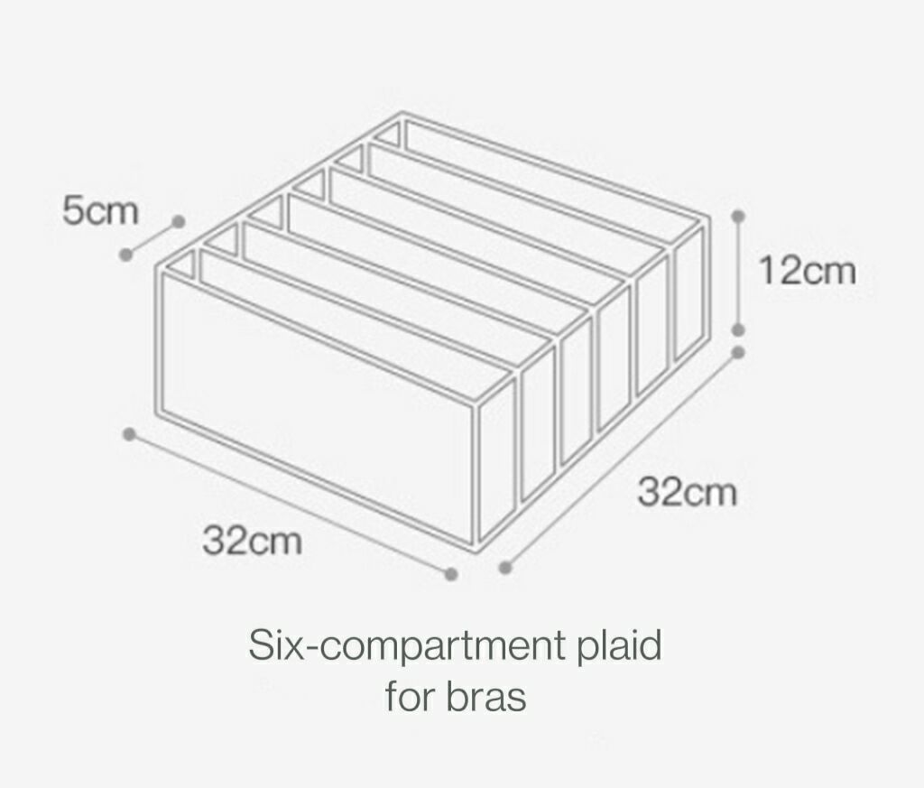 Underwear Storage Box, Household Grid, Wardrobe Tidying Box, Underwear Underwear Grid Storage Bag