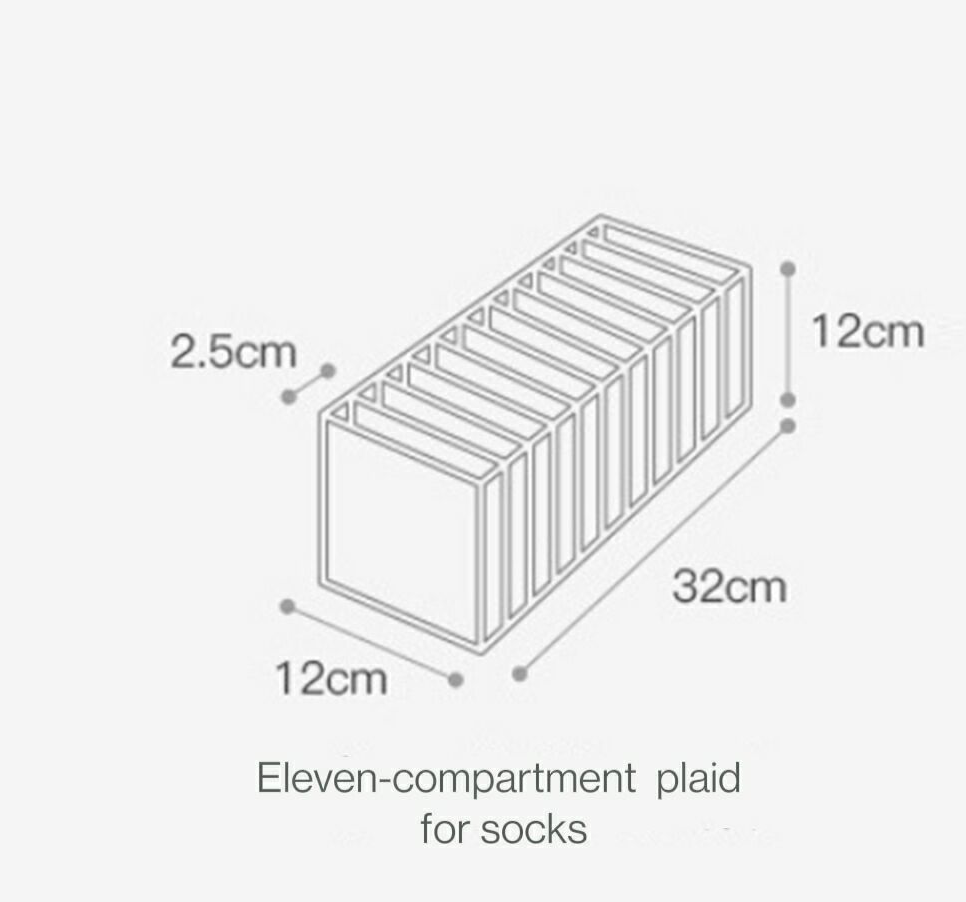 Underwear Storage Box, Household Grid, Wardrobe Tidying Box, Underwear Underwear Grid Storage Bag