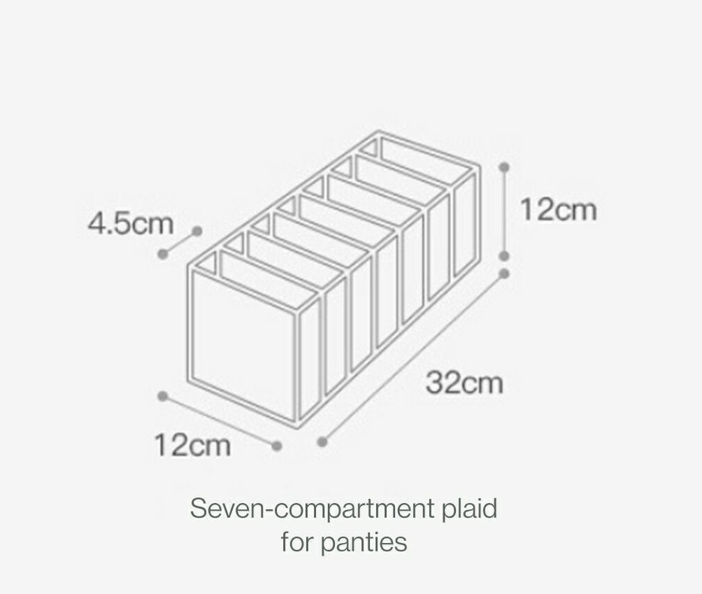 Underwear Storage Box, Household Grid, Wardrobe Tidying Box, Underwear Underwear Grid Storage Bag
