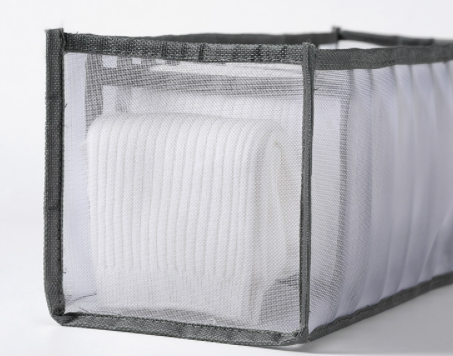 Underwear Storage Box, Household Grid, Wardrobe Tidying Box, Underwear Underwear Grid Storage Bag