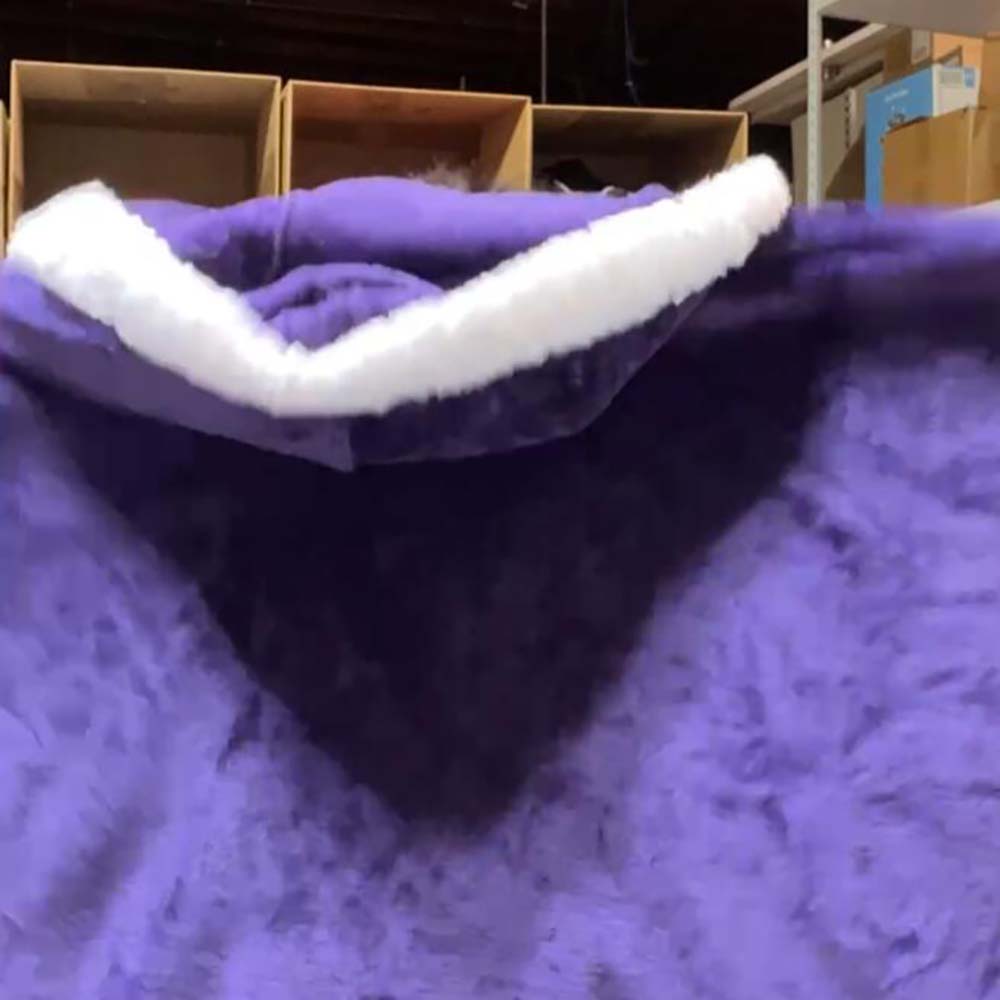 Fleece Blanket Hoodie Purple