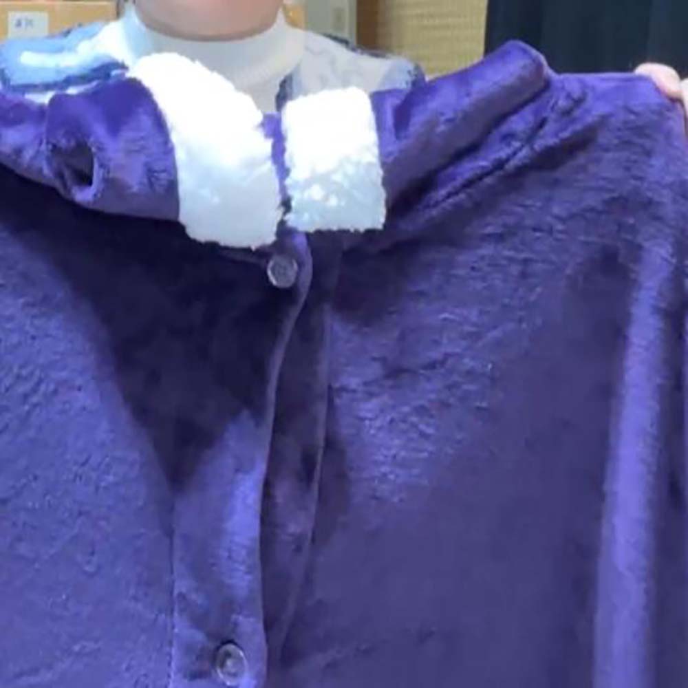 Fleece Blanket Hoodie Purple