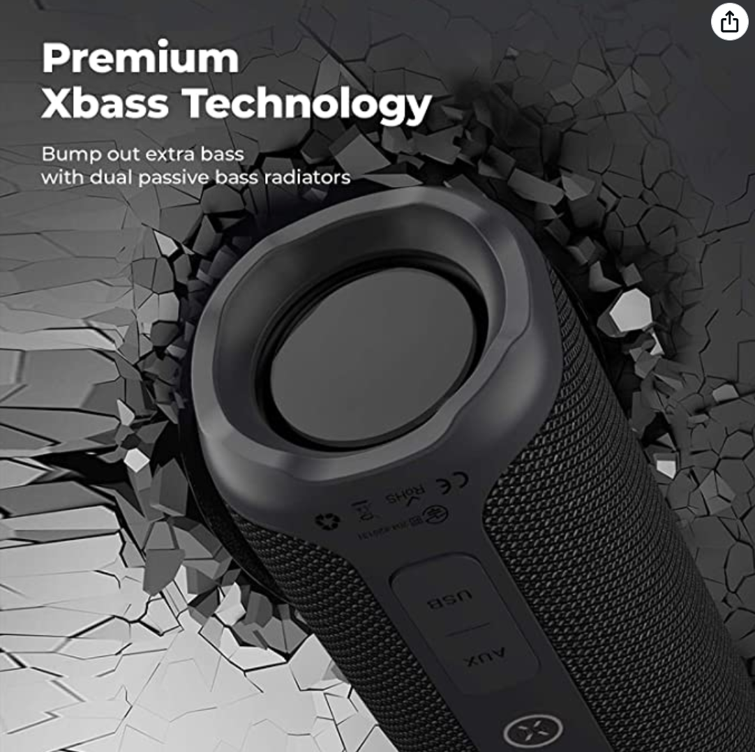 Tribit 24W Portable StormBox Bluetooth Speaker