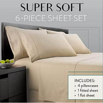 Danjor Linens Platinum 1800 Collection Microfiber King Size Bed Sheet 4 pc set