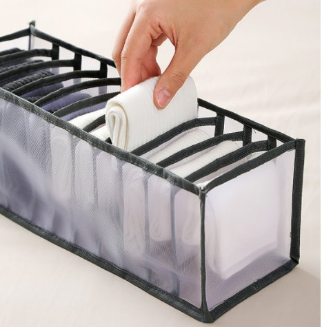 Underwear Storage Box, Household Grid, Wardrobe Tidying Box, Underwear Underwear Grid Storage Bag