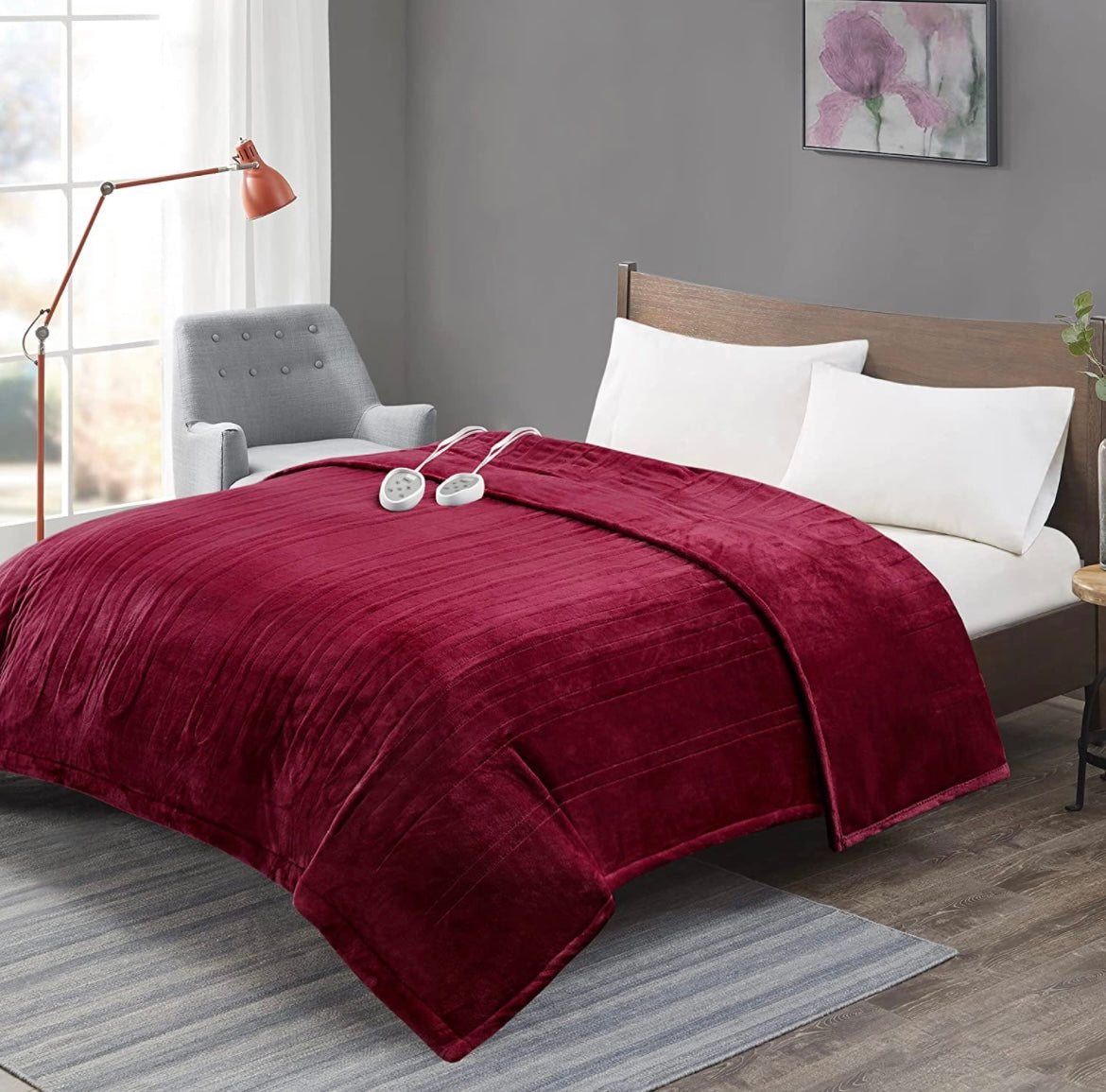 Degrees of Comfort Electric Blanket Single Control with Auto Shut Off Micro Plush Machine Washable