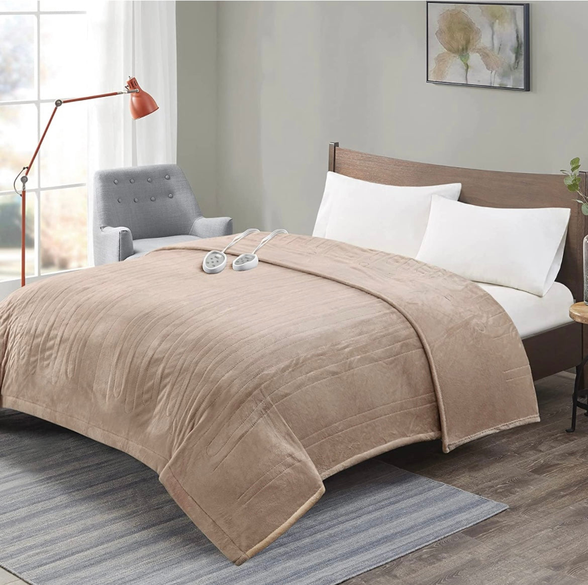 Degrees of Comfort Electric Blanket Single Control with Auto Shut Off Micro Plush Machine Washable