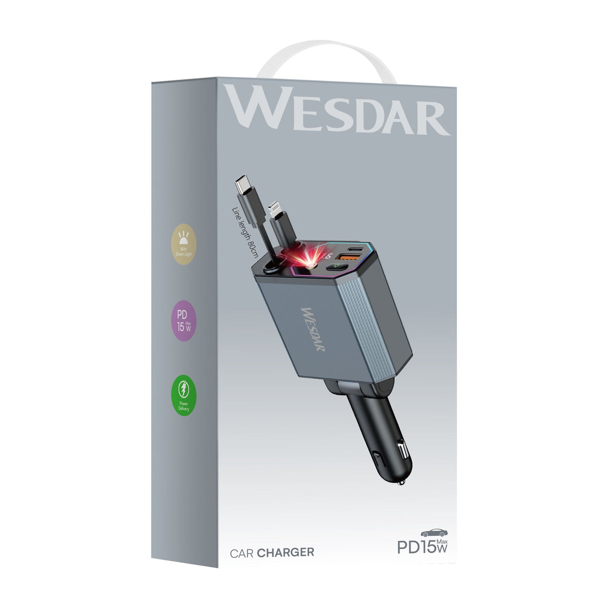 Wesdar PD15W USB C Super Fast Car Phone Charger