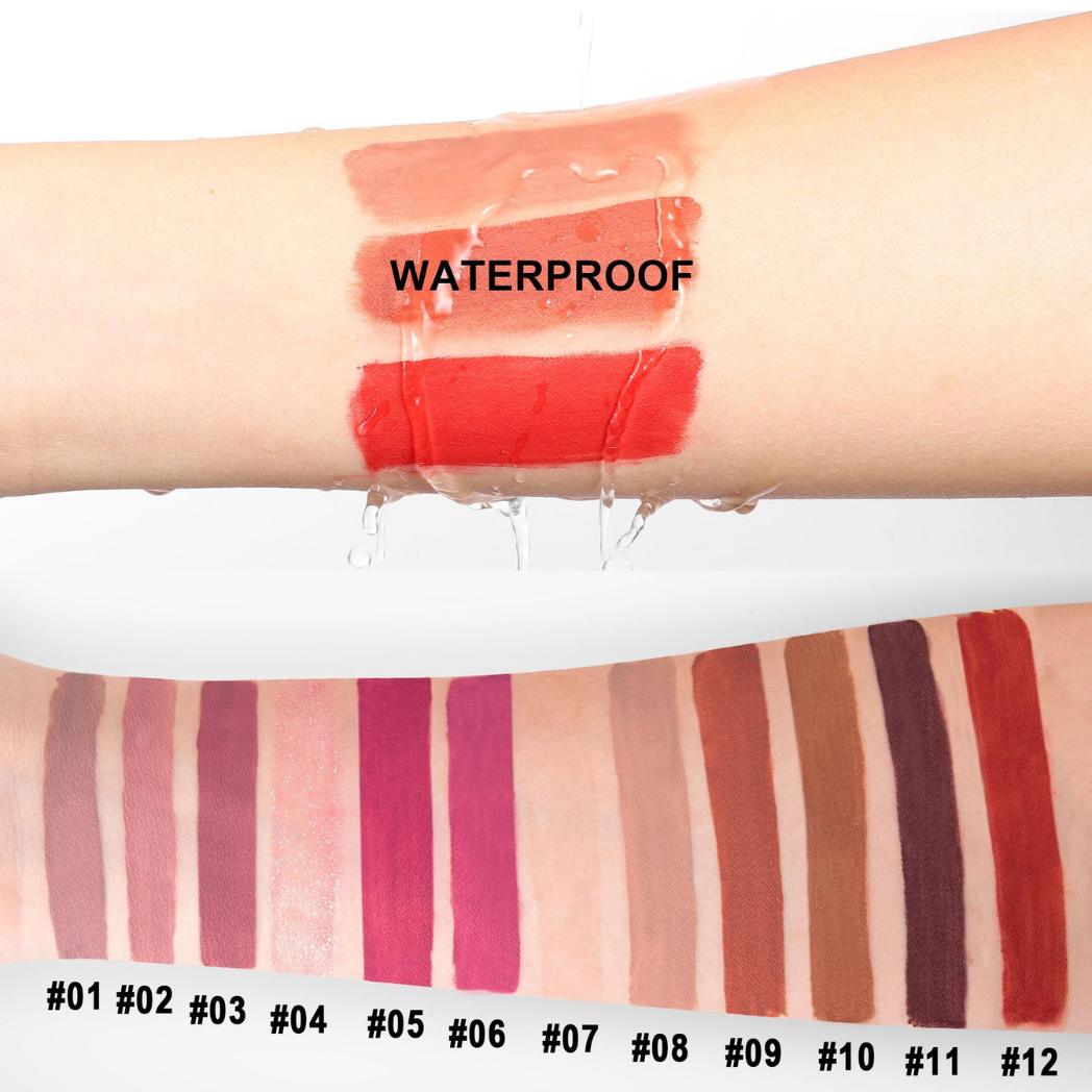 12pc Waterproof Liquid Matte Lipstick Set