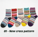 Ladies Winter Socks, Vintage Casual Boat Socks (5 pairs)