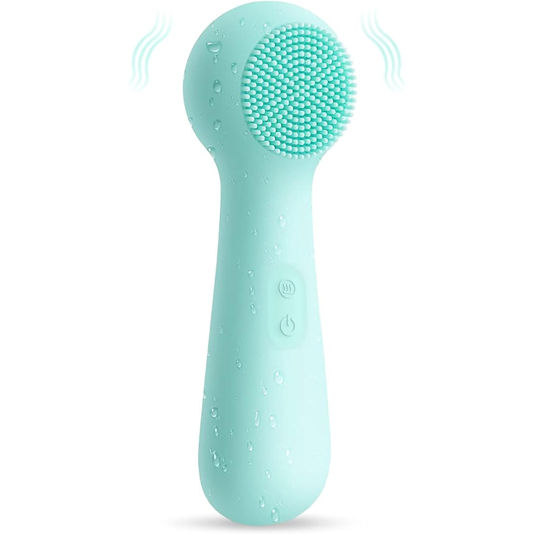 Waterproof Heated Sonic Silicone Facial Cleansing Brush