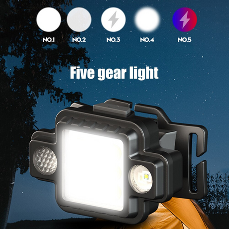 LED Headlamp Mini Portable Head Flashlight 800mAh USB C Rechargeable