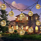 Outdoor String Lights 30 LED 10Ft Waterproof Moroccan Battery Operated