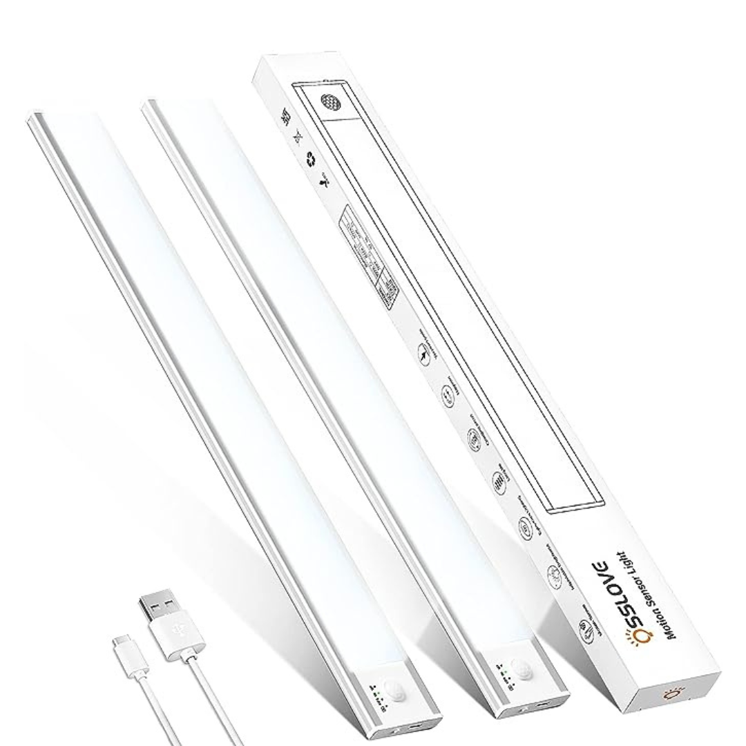 71 LED Under Cabinet Lights Motion Sensor 1500mAh USB Rechargeable 40cm