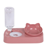2-in-1 Pet Food Bowl and Water Bottle Set