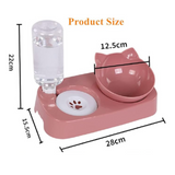 2-in-1 Pet Food Bowl and Water Bottle Set