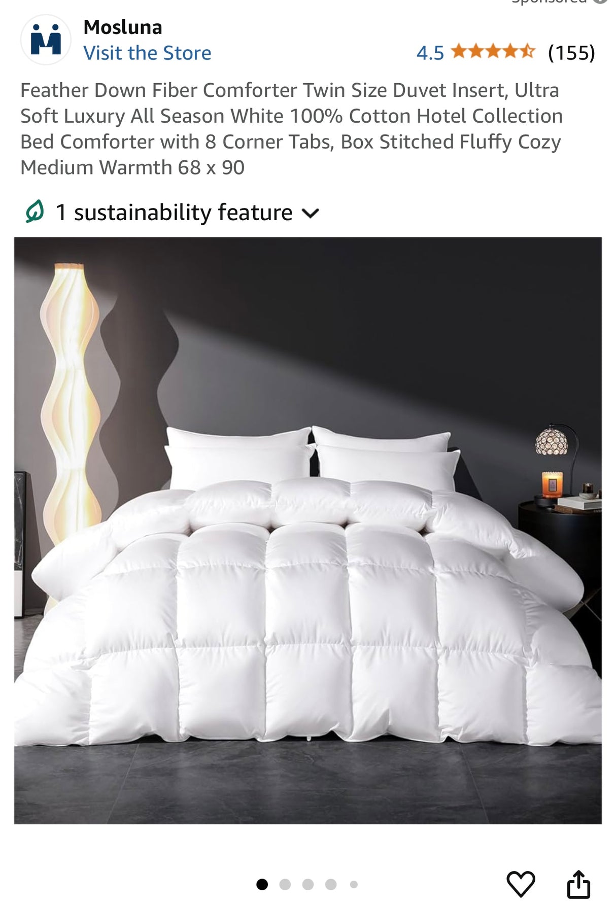 Luxury Feather Down Fiber Comforter