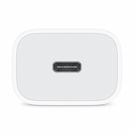 20W USB-C charging adapter front view with single USB-C port